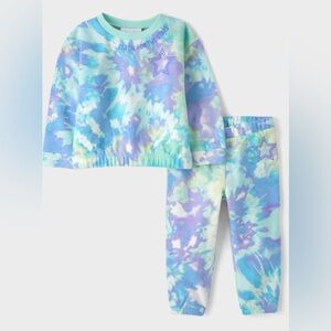 The Children's Place Tie-Dye Pajama Set - Blue and Purple